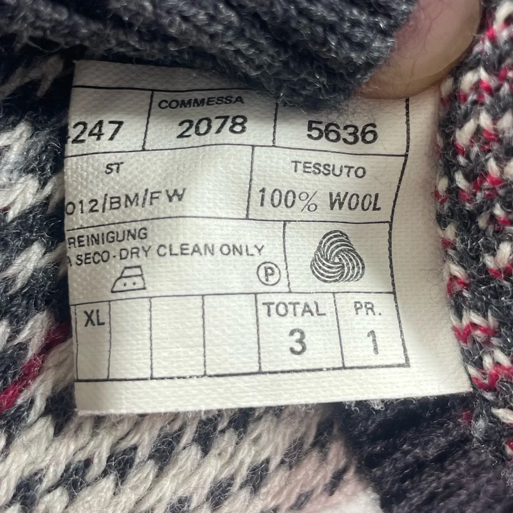 ✨ Rare Vintage 80s/90s BALENCIAGA Paris Wool Plaid Crewneck Sweater Size FR 6✨